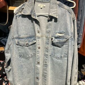 Carole Christian Light Blue Denim Shirt